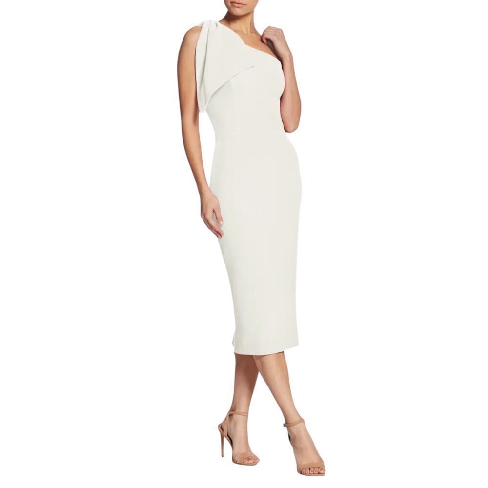 New Dress The Population Tiffany One-Shoulder Midi Dress Size Large